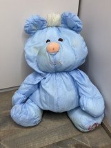 1986 Fisher Price Puffalumps Blue Bear 15&quot; Plush Stuffed Animal *Flaws READ! - $24.74