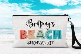 Beach Survival Kit Bag, Beach Makeup Bag, Personalized Travel Bag, Girls Trip Gi - £12.86 GBP