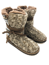 MUK LUKS  Clementine Mid-Calf Boots- Brown, Size US 7M - £30.19 GBP
