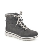 Cliffs Womens 8.5 M Grey Fabric Faux Fur Lined Hallett Lace Up Boots NIB... - $39.19