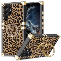 For Galaxy S22 Ultra Square Case With Kickstand Ring Stand Holder Luxury Retro C - £21.63 GBP