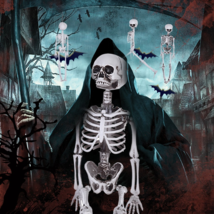 16 Inches Halloween Decoration Skeleton- Full Body Halloween Skeleton - £20.61 GBP