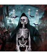 16 Inches Halloween Decoration Skeleton- Full Body Halloween Skeleton - £20.72 GBP