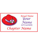 #168 Personalized name badge / tag FOR THE RED HAT LADY  MAGNETIC - £11.28 GBP