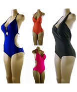 Sexy Fashion Cut Out One Piece Halter High Elasticity Bikini Swimsuit Be... - $26.97