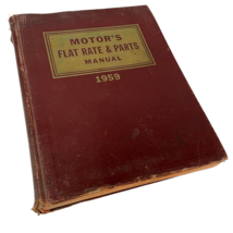 Motors Flat Rate &amp; Parts Manual Vintage 1959 31st Edition Auto Service Shop Book - £8.89 GBP
