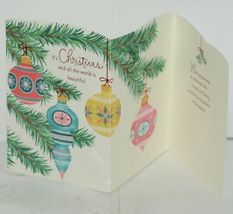 Hallmark XZH 607 1 Three Christmas Ornaments Red Blue Yellow Card Package 4 image 2