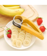 Banana Slicer Fruit Knife Veggie Hotdog Cucumber Cutter Kitchen Gadget B... - $10.99