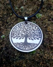 Stainless Steel Tree Of Life Pendant Necklace Pagan Odin Norse Viking Witch - £7.97 GBP