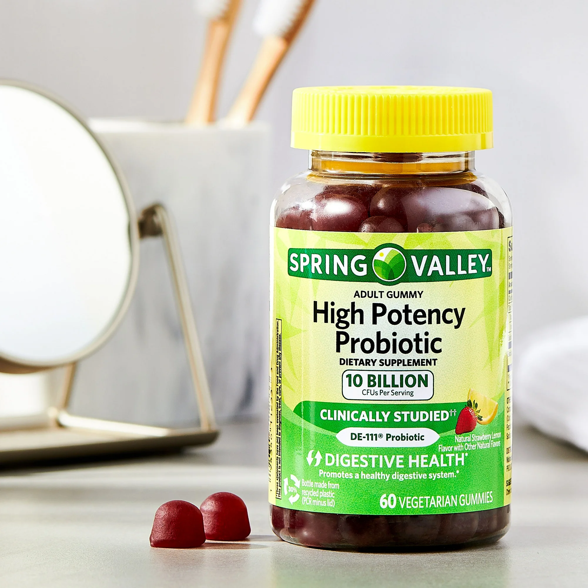 Spring Valley High Potency Probiotic Gummies | 10B CFU | 60 Count - $54.45 CAD