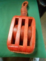 Great Vintage Wood  PULLEY  - £31.32 GBP
