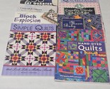 Quilting Book Lot of 8 Fat Quarter Hand-Dyed Blocks Crazy and more - $24.98
