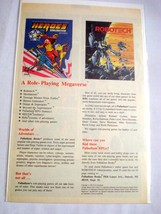 1992 Palladium Books Color Ad Robotech, Heroes Unlimited - £6.26 GBP