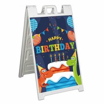 Happy Birthday Signicade 24x36 Aframe Sidewalk Decal Sign Banner Birthday Party - £34.05 GBP+