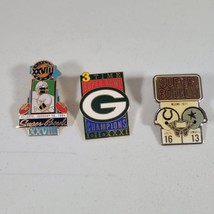 Super Bowl Pin Lot Green Bay Packers Enamel Pin 3 Time Champions I II XXXI - $17.97