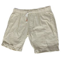 NWT Bespoke Mens Fashion Chino Shorts Size 38 Solid Cream Drawstring Str... - £35.98 GBP