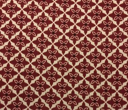 Lacefield Designs Eva Red Floral Medallion Multipurpose Fabric 1.2 Yards 54&quot;W - £9.71 GBP