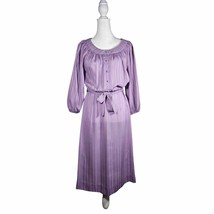Saks Fifth Avenue Kollection Ltd Vintage 1970&#39;s Lavender Striped Sash Ti... - $64.65