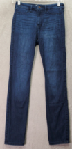 Hollister Jeans Youth 25x26 Blue Denim Pockets High Rise Straight Leg Fl... - £14.50 GBP