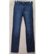 Hollister Jeans Youth 25x26 Blue Denim Pockets High Rise Straight Leg Fl... - $18.44