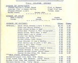 Shumsky&#39;s Romanian Restaurant Menu Atlantic City New Jersey 1968 - £66.95 GBP