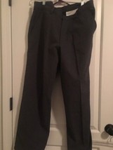 George Men&#39;s Gray Dress Pants Pockets Zip Size 36x30   - $35.89