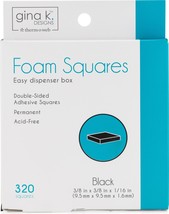 Gina K Designs Foam Squares-Black, 320pcs - £10.91 GBP