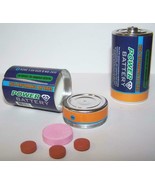 4 BATTERY D SHAPED STASH PILL BOX hide batteries novelty holder pills sa... - $25.99 CAD