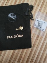 Pandora 14K Yellow Gold Key To My Heart Charm - £71.18 GBP