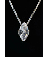 Avon diamond cut rhinestone pendant on 16 inch chain - $247.32 MXN