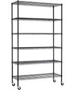 48&quot;L×18&quot;W×82&quot;H Wire Shelving Unit Storage Cart Metal Shelf Rolling Utili... - $120.89