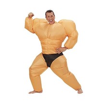 Mens Inflatable Bodybuilder Costume for TV Cartoon &amp; Film Fancy Dress  - £115.33 GBP