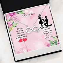 I Love You Infinity Stainless Steel Pendant Love Message Jewelry Card Wife Gift - £35.79 GBP