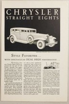 1931 Print Ad Chrysler Straight Eight Deluxe Sedan Style Favorites - $9.28
