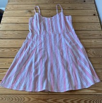 Gap Women’s Stripe Linen Sundress size L Pink white i4 - £14.16 GBP