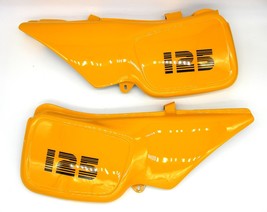 fits Suzuki Ts125 Er  Side Cover Panels Set Yellow LH RH - £51.29 GBP