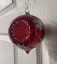 Midwest CBK Red Witches Eye Tear Drop Glass Christmas Ornament 4 inch - $14.62