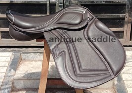New Leather Jumping/Close contact, Double Flap Changeable Gullet Saddle ... - £343.83 GBP