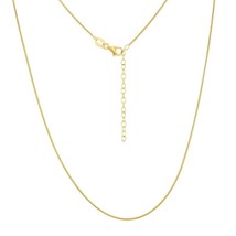Sterling Silver 1mm Snake Chain - Gold Plated - £31.13 GBP