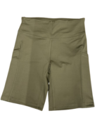 All in Motion Women&#39;s Sculpt Biker Shorts Core Ribbed Moss Green/Ymelp  ... - $20.29 CAD