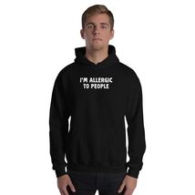 Generic Funny Humor Allergic To Politics Unisex Hoodie Black, Small - £25.93 GBP+