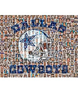 Dallas Cowboys Mosaic Print Art Designed Using over 100 of the Greatest ... - £33.92 GBP+