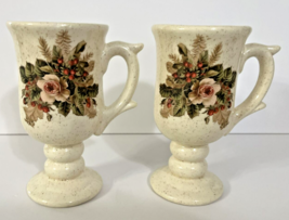 Blooming Beauties! Two Ceramic Floral Mugs - Set of 2 - £17.39 GBP