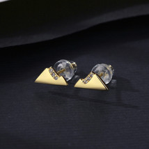 Earrings Personalized High-Grade S925 Silver Earrings Irregular Geometric  - £11.99 GBP