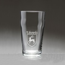 Edwards Irish Coat of Arms Pub Glasses - Set of 4 (Sand Etched) - £53.30 GBP