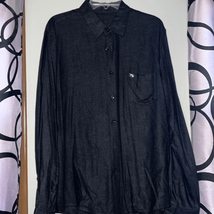 Adolfo Dominguez black long sleeve button down shirt - $37.24