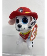 Ty Beanie Boos- Paw Patrol Marshall the firefighter dalmation dog 4&quot; Min... - £4.44 GBP