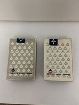 2 Vintage Delta Airlines Playing Card Packs White Gray Logo Retro - NEW ... - £9.26 GBP