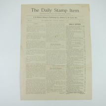 The Daily Stamp Item Collectors Newspaper Magazine Philatelic Antique 1896 RARE - £23.88 GBP