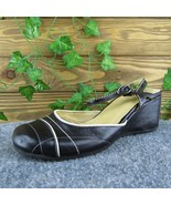 Gentle Souls  Women Ankle Strap Sandal Shoes Black Leather Size 36.5 Medium - £19.83 GBP